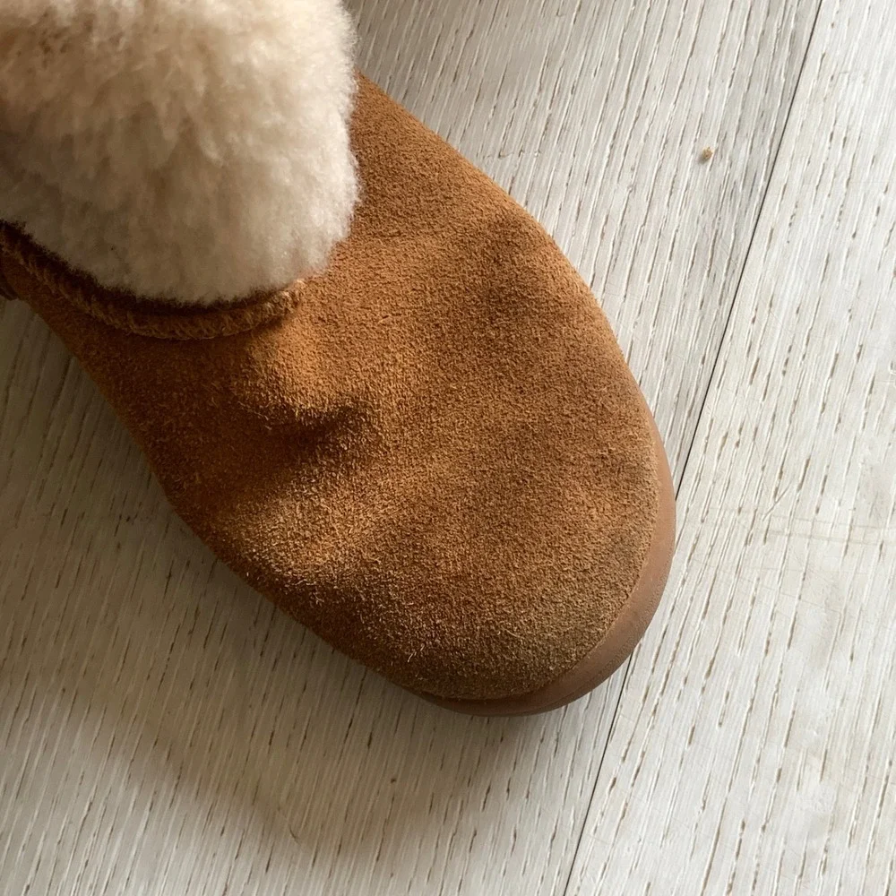 UGG Toddler Girls' Ramona Boots‎ Chestnut Suede Shearling Size 12